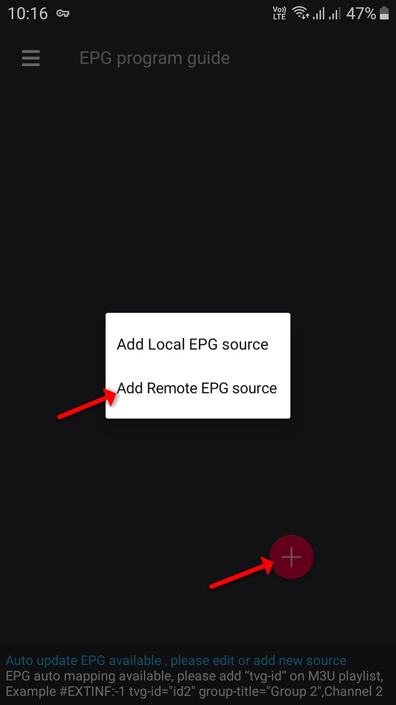 How to add EPG on GSE via Remote Playlist 2
