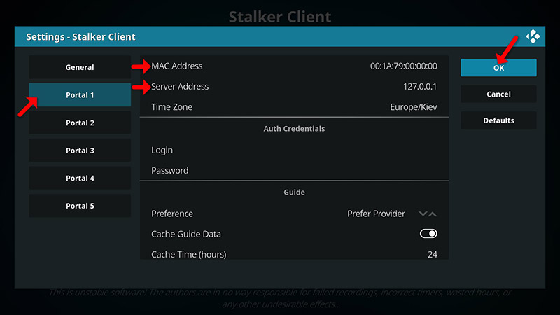How to setup IPTV on Kodi Stalker Client 2