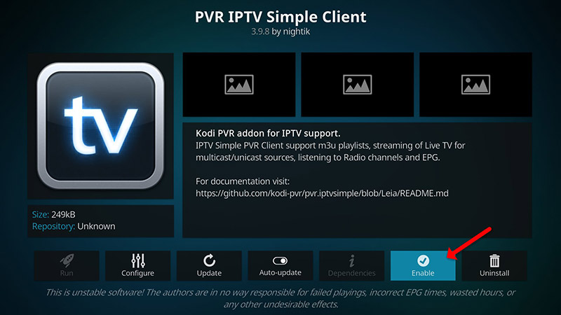How to setup IPTV on Kodi v186 Leia 11
