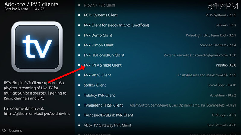 How to setup IPTV on Kodi v186 Leia 5