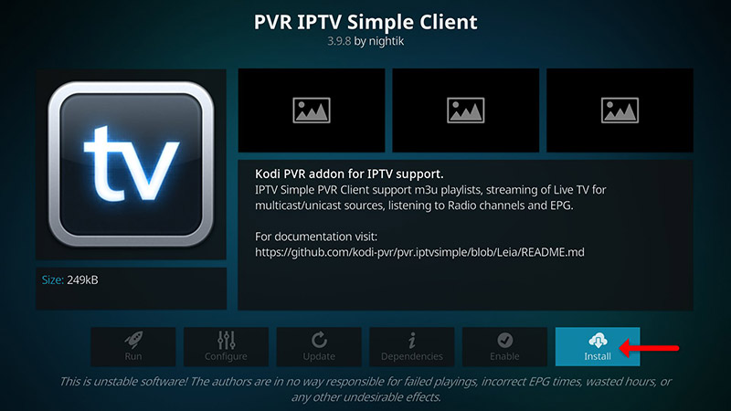 How to setup IPTV on Kodi v186 Leia 6