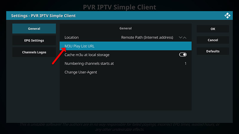 How to setup IPTV on Kodi v186 Leia 8
